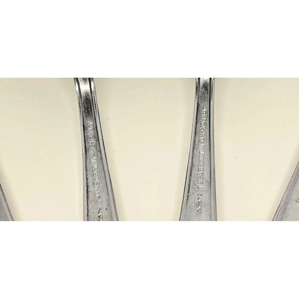 Vintage Armack  AMK9 Stainless Steel Flatware Set of (4)-7